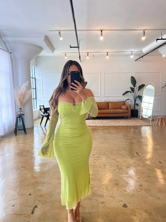 #7058 vestido em chiffon lace up