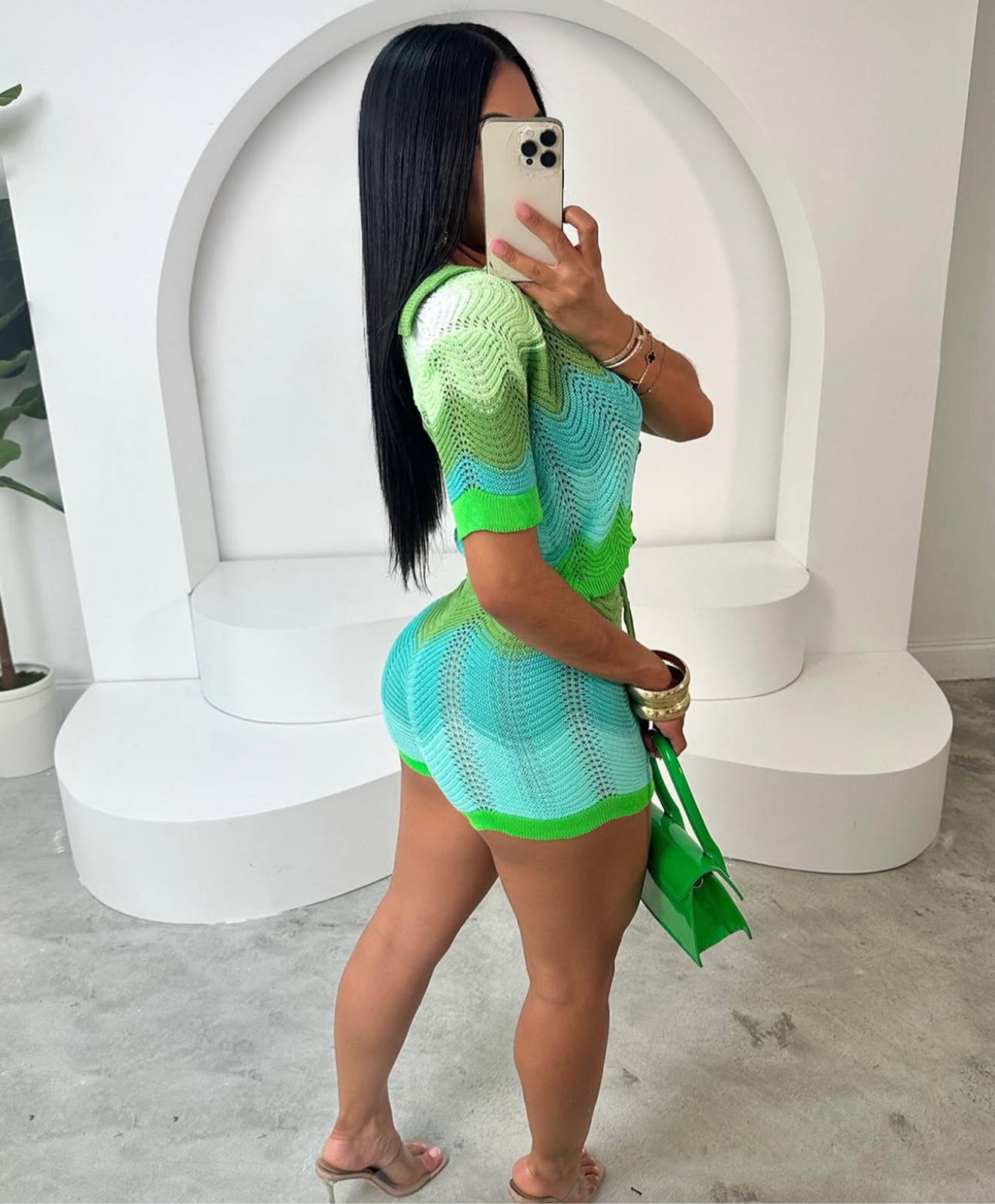 #7081 conjunto listrado em malha