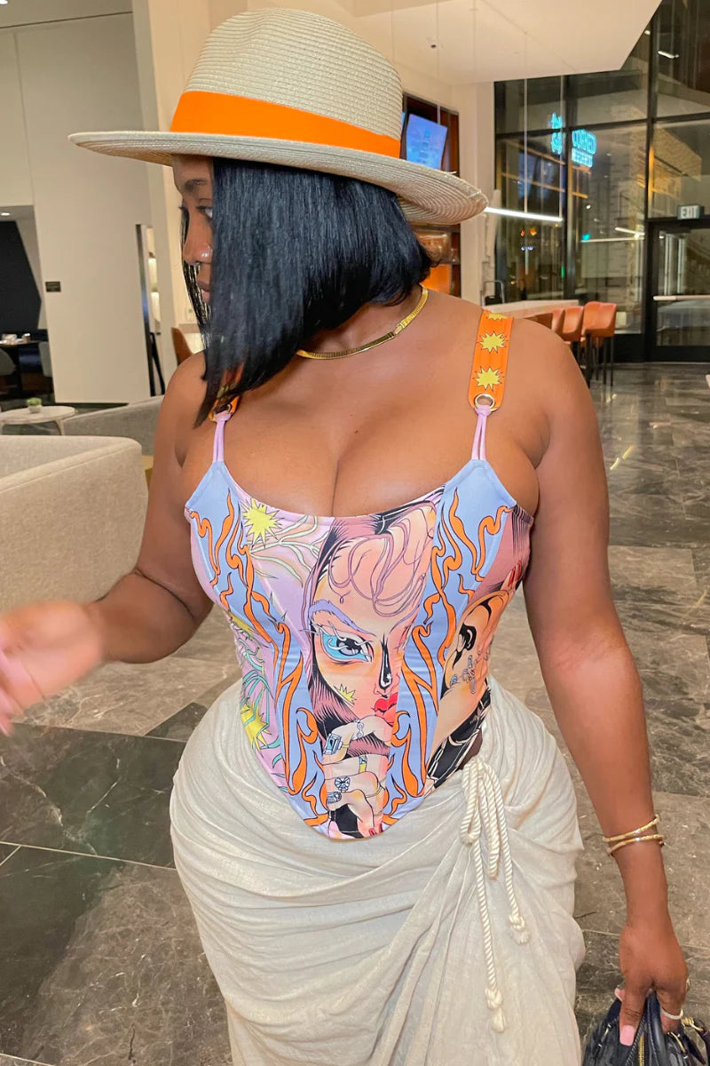 #7068 crop top capri com costura