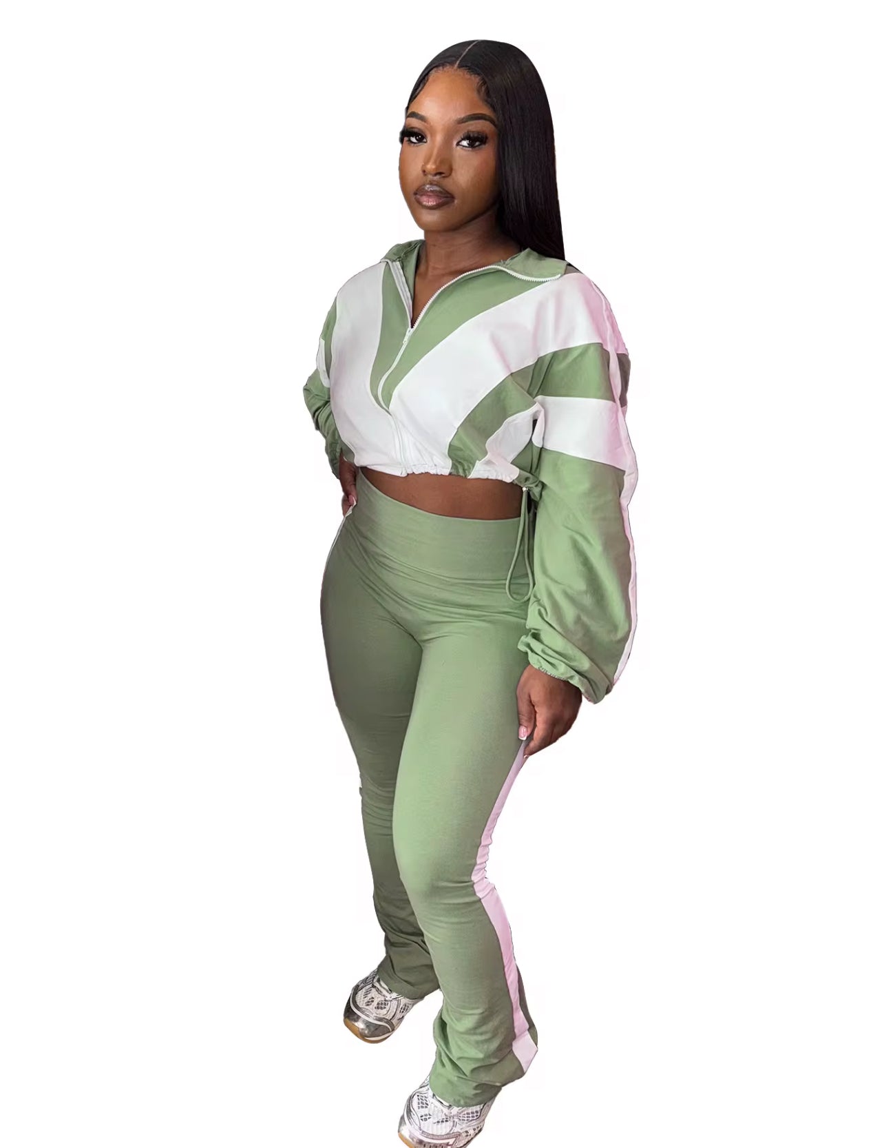 70074# conjunto fit com calça boca de sino