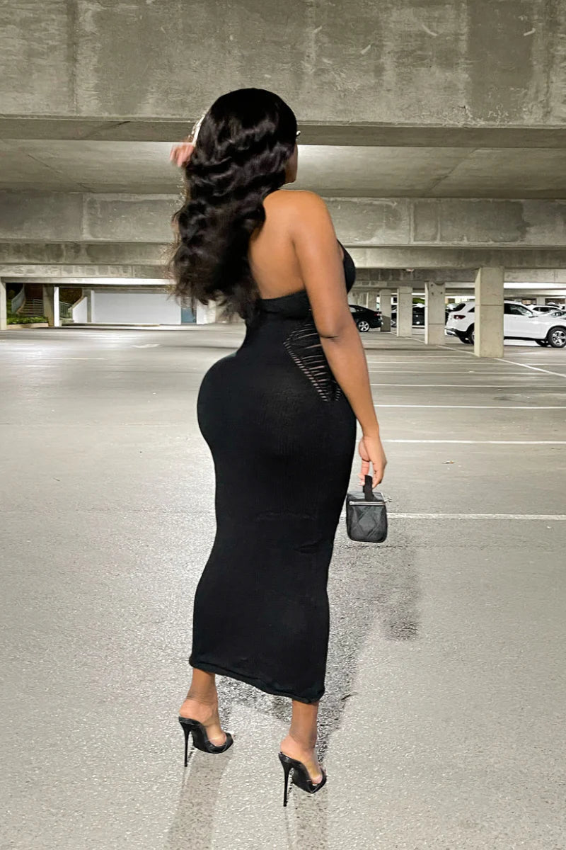 #7065 vestido v neck em malha