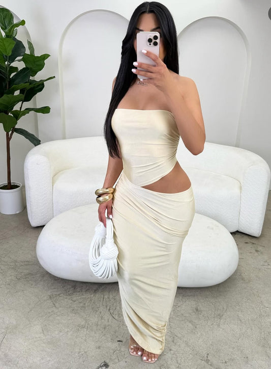 7030# Vestido plissado elegante