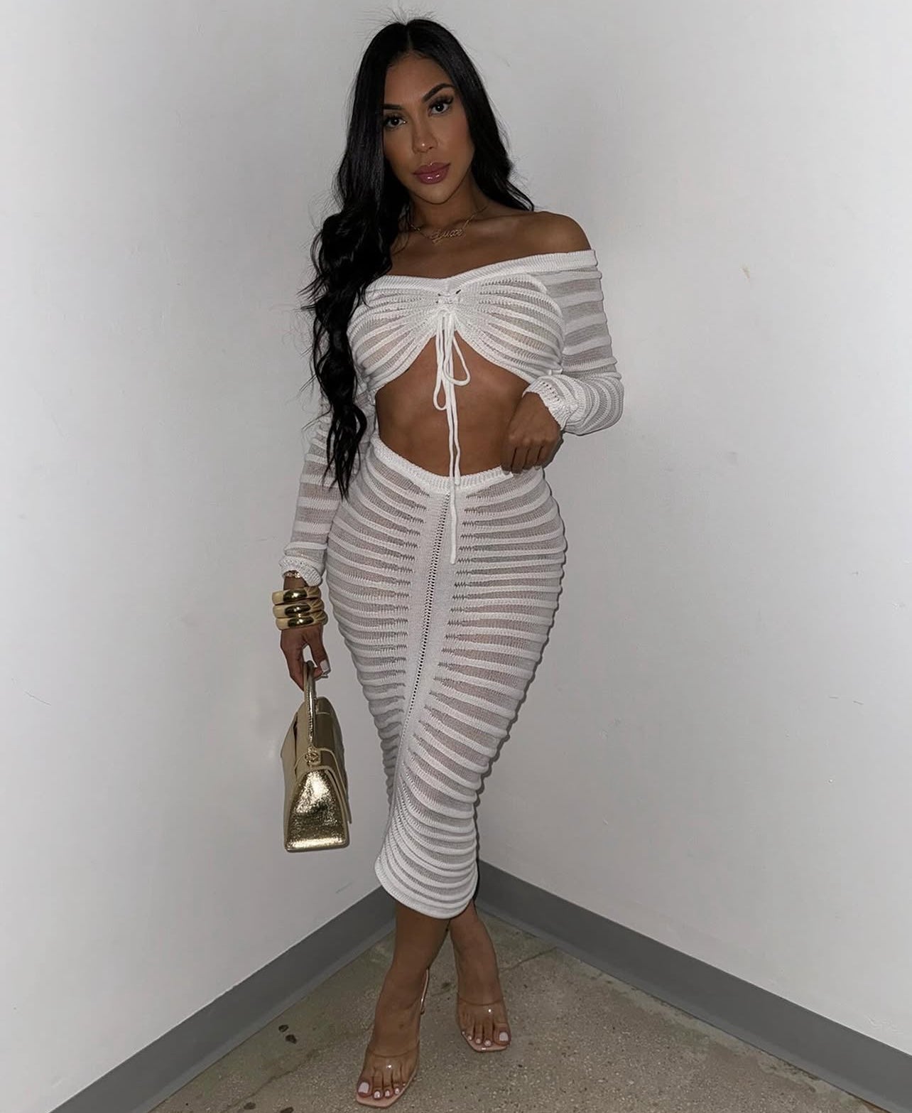 CJ 2003# Conjunto Verão top com cordas niveladora