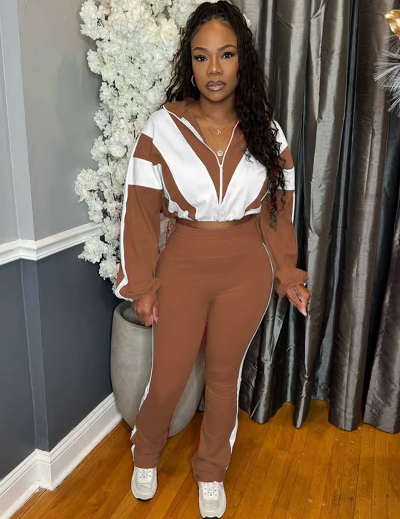 70074# conjunto fit com calça boca de sino