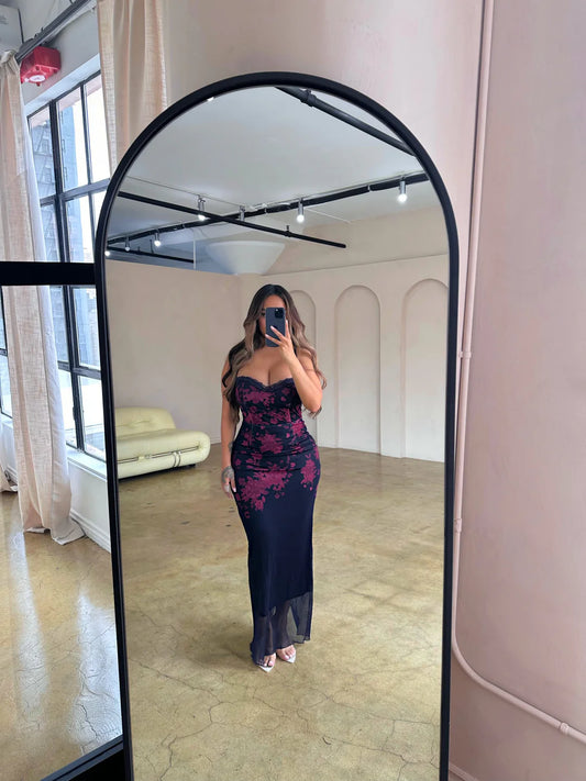 #7060 vestido maxi spaghetti  floral