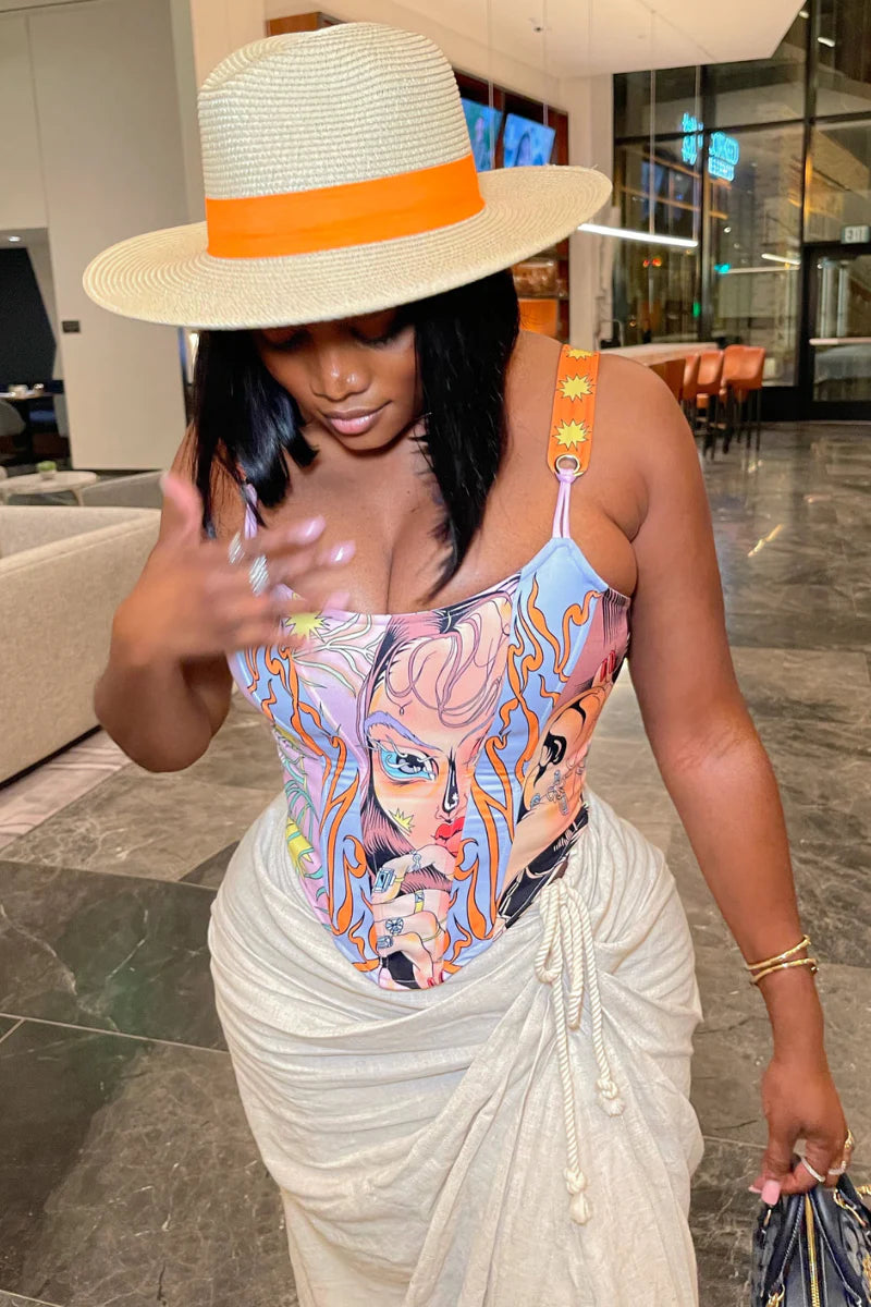 #7068 crop top capri com costura