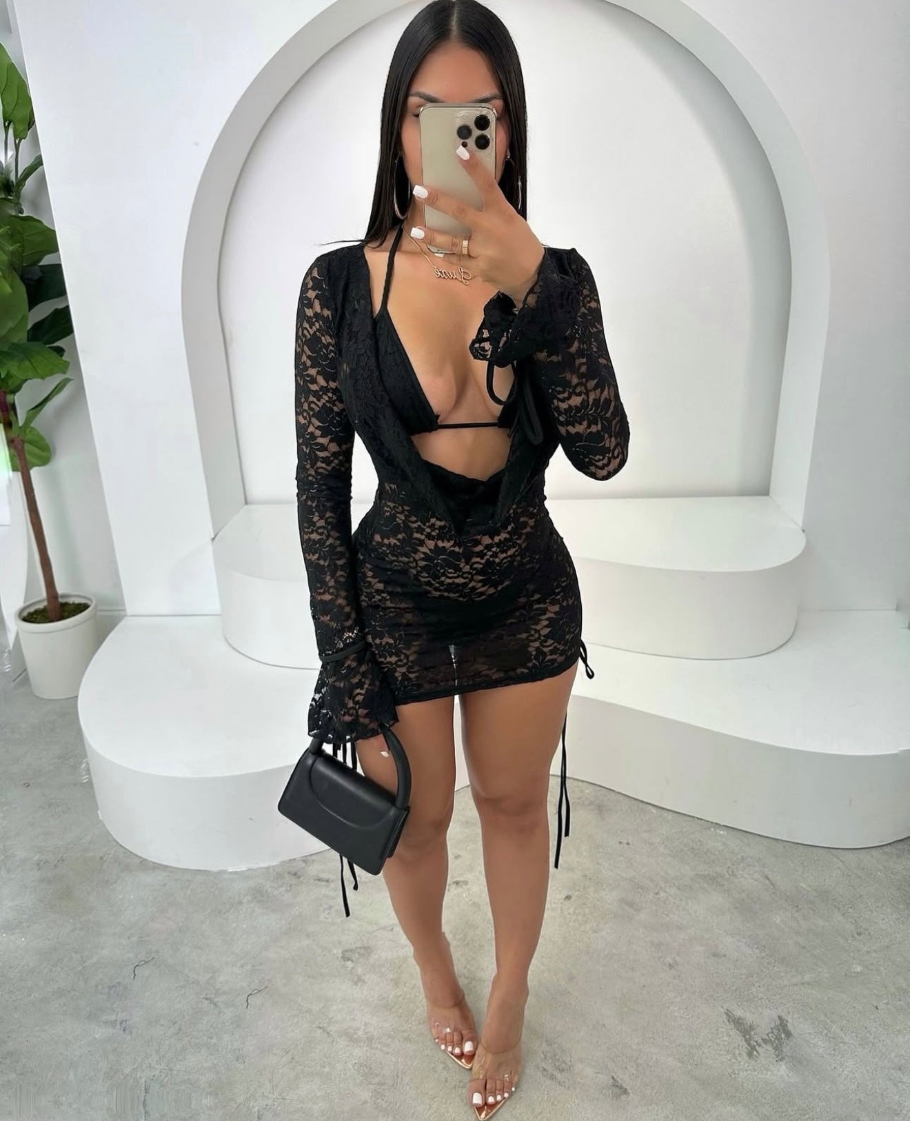 #7086 conjunto sexy party lace