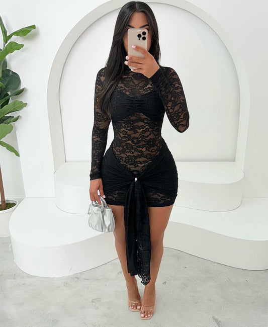 70060# mino vestido de renda