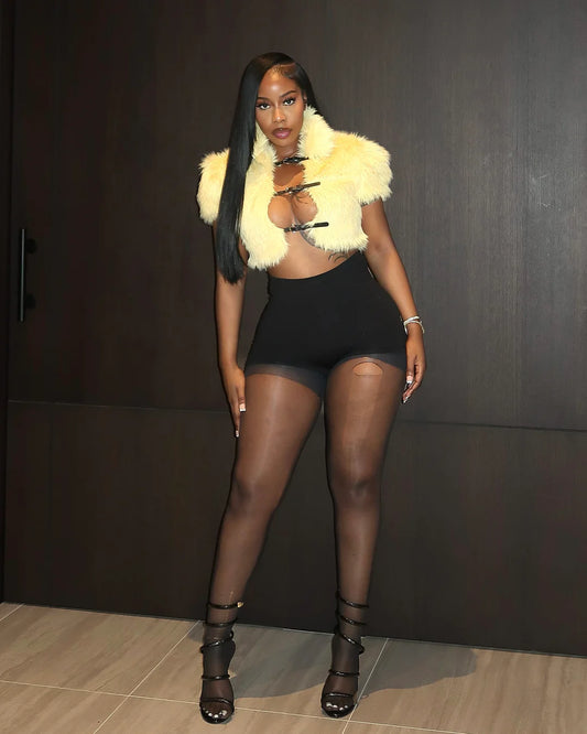 70075# top irregular com pelos