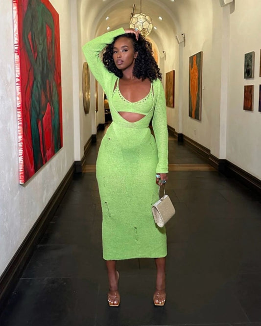 1733# bikini top Sexy V-neck dress