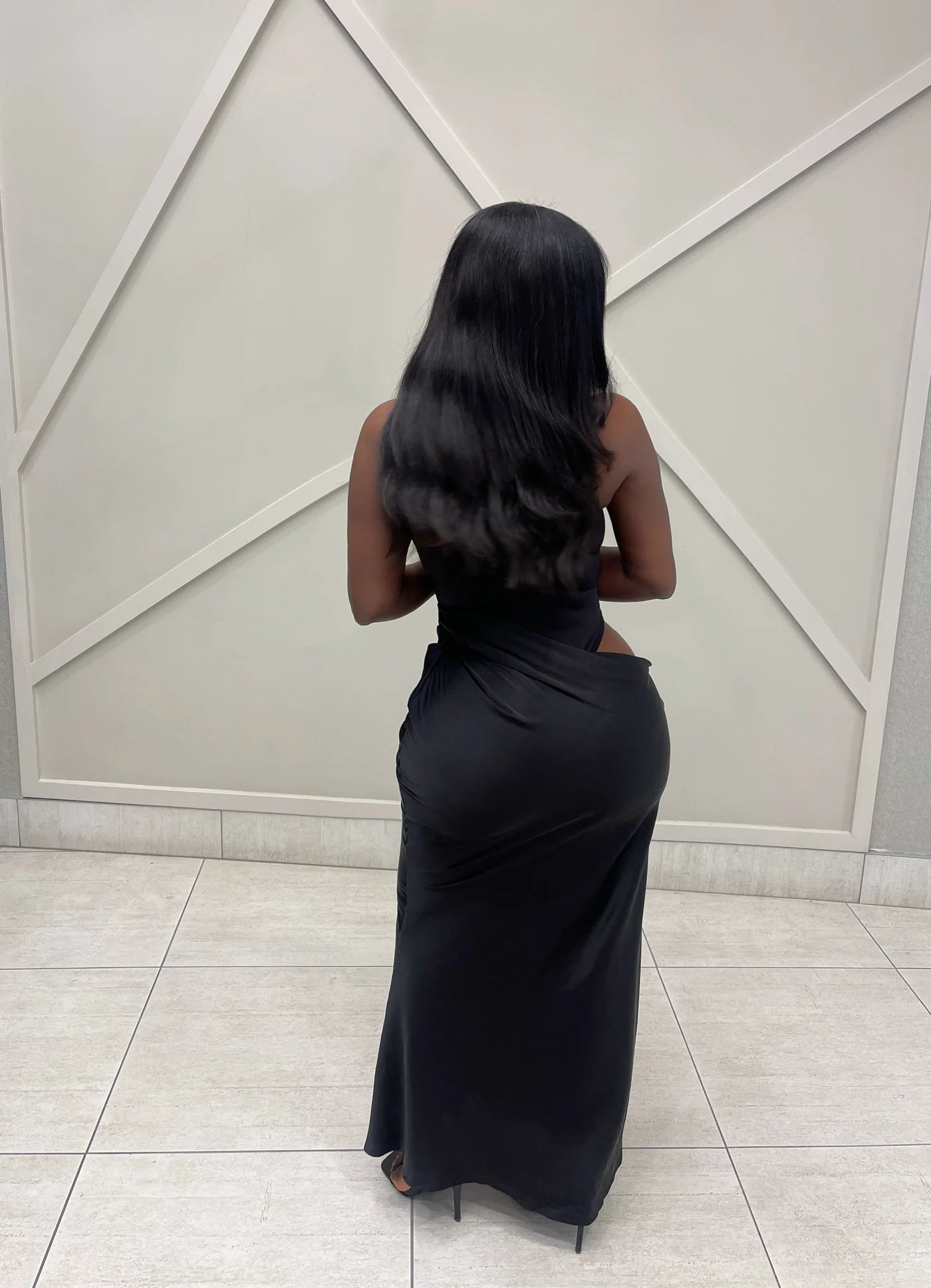 #7027 vestido slim fit inregular