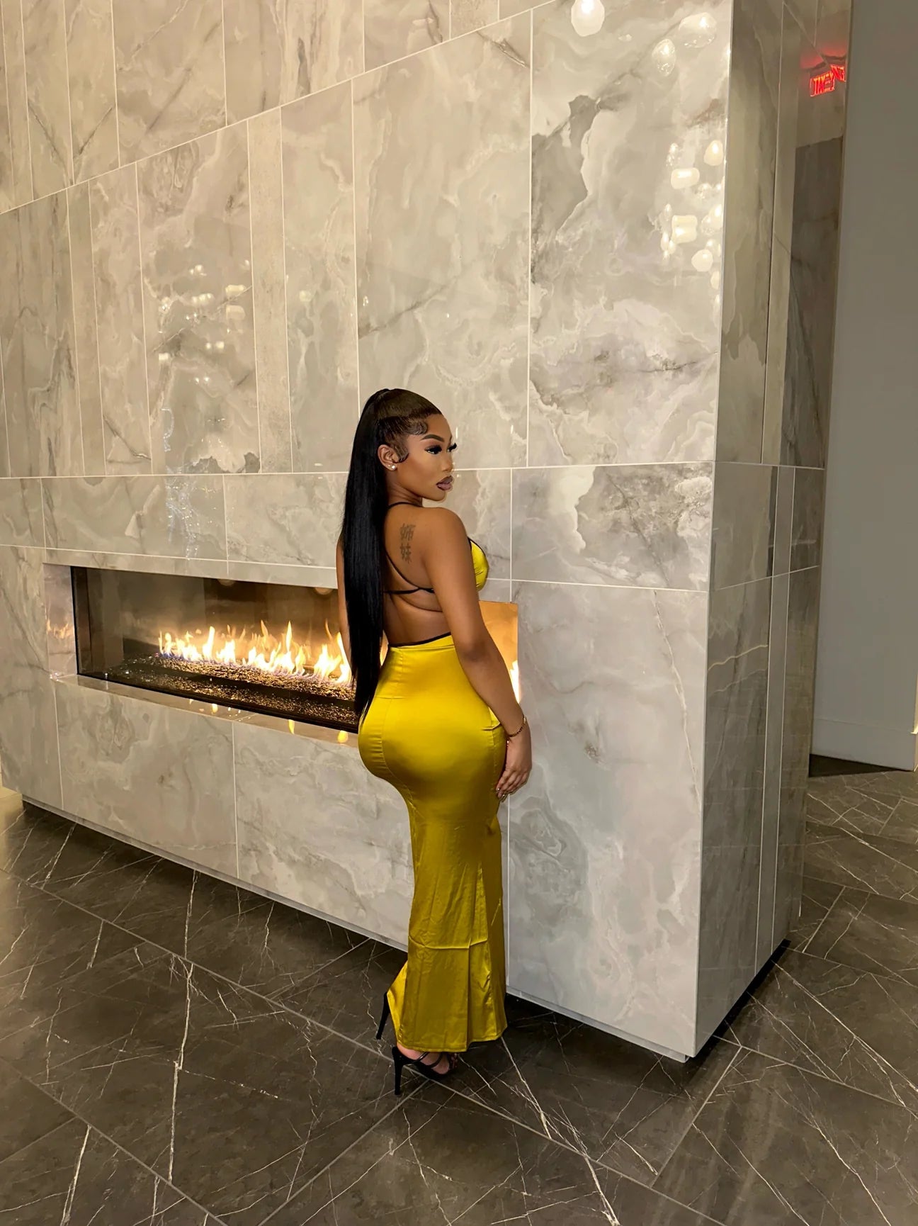 #7047 vestido maxi casual em cetim