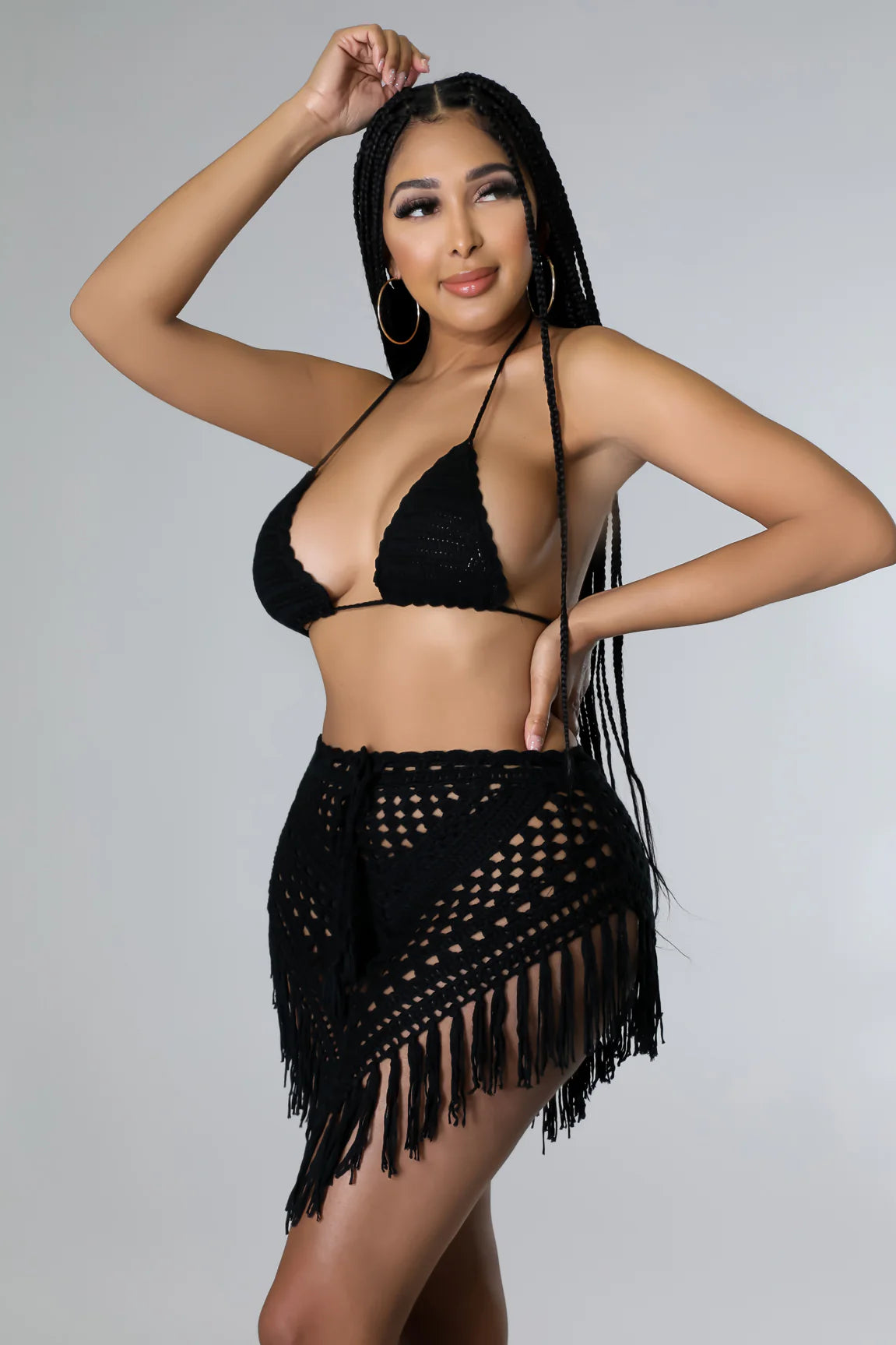 #7055 conjunto duas peças tassel