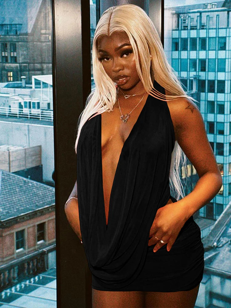 Conjunto de 2 peças feminino de malha plissada e balanço simples, frente única, top chique + mini saia franzida