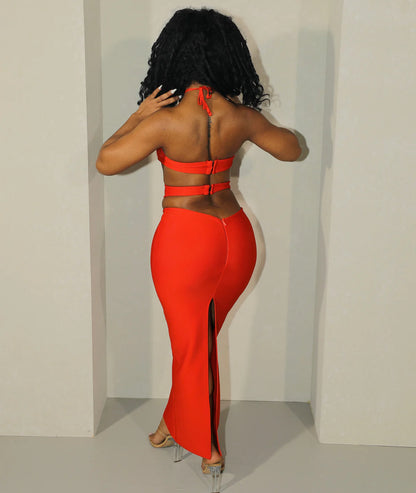 80067 Vestido halter sem costas para passeios