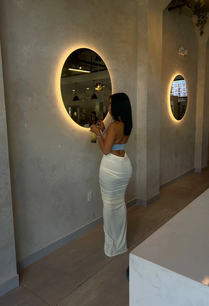 VL80007#Vestido elegante com fraseado justo, bainha estilo rabo de peixe