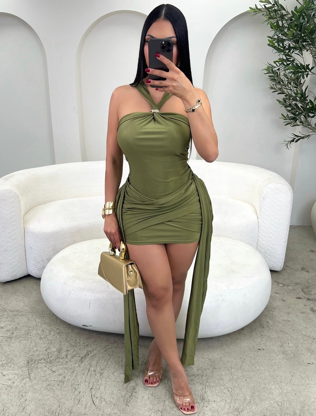 MINI LUXE Vestido Mini sexy irregular