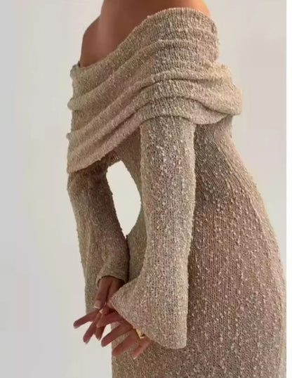 70071# vestido longo de malha