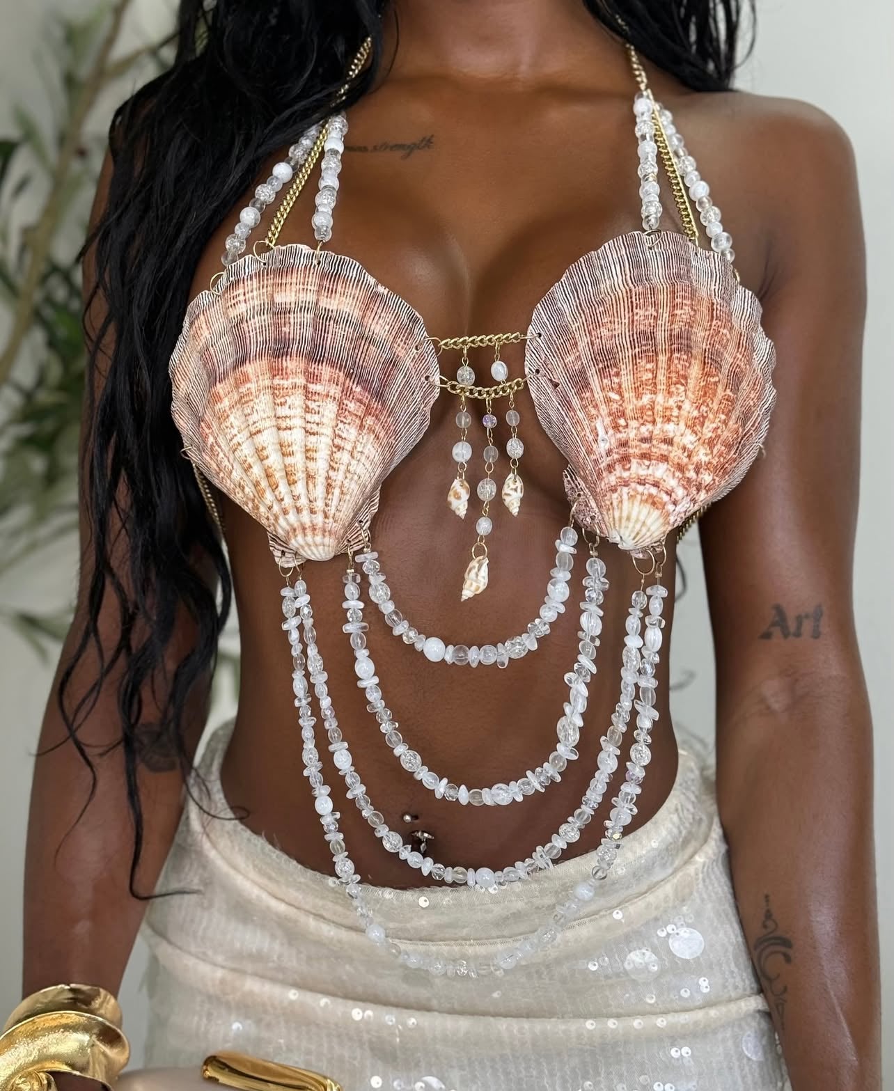 THAT GIRL # top de concha com cordões