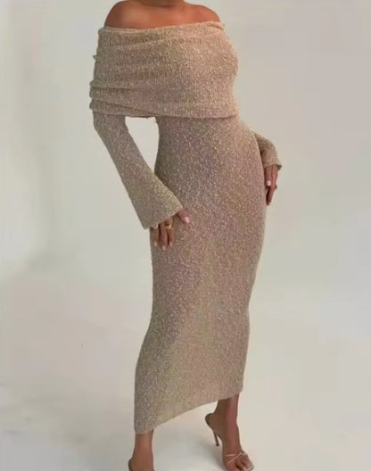 70071# vestido longo de malha