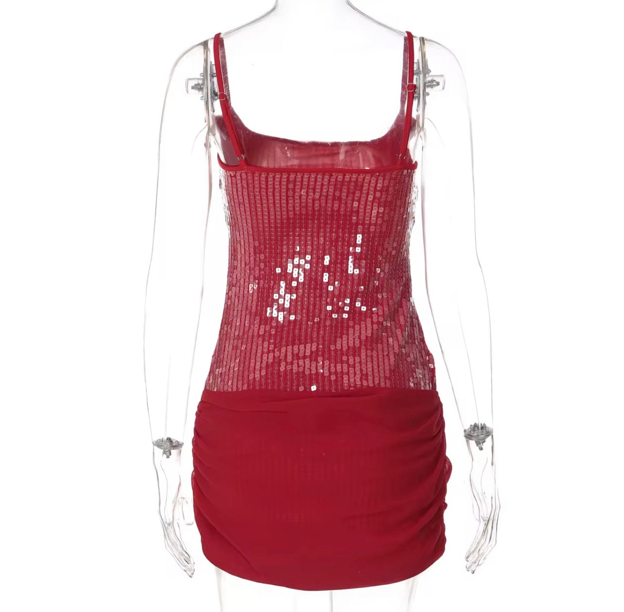 MINI LUXE Vestido curto e elegante com alças finas, modelo bodycon, com drapeado, perfeito para festas e coquetéis