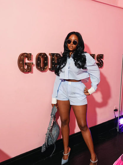 CJ10507# conjunto mini camisa manga comprida