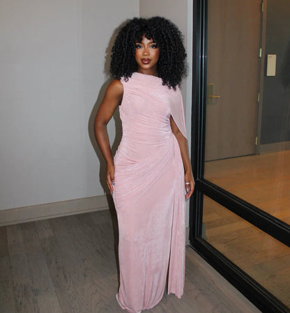 VM80012# Vestido sem mangas, justo,elegante