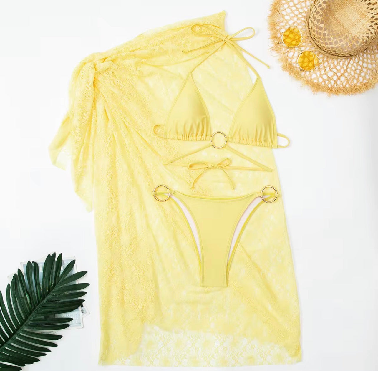 Conjunto 3 peças para férias e praia