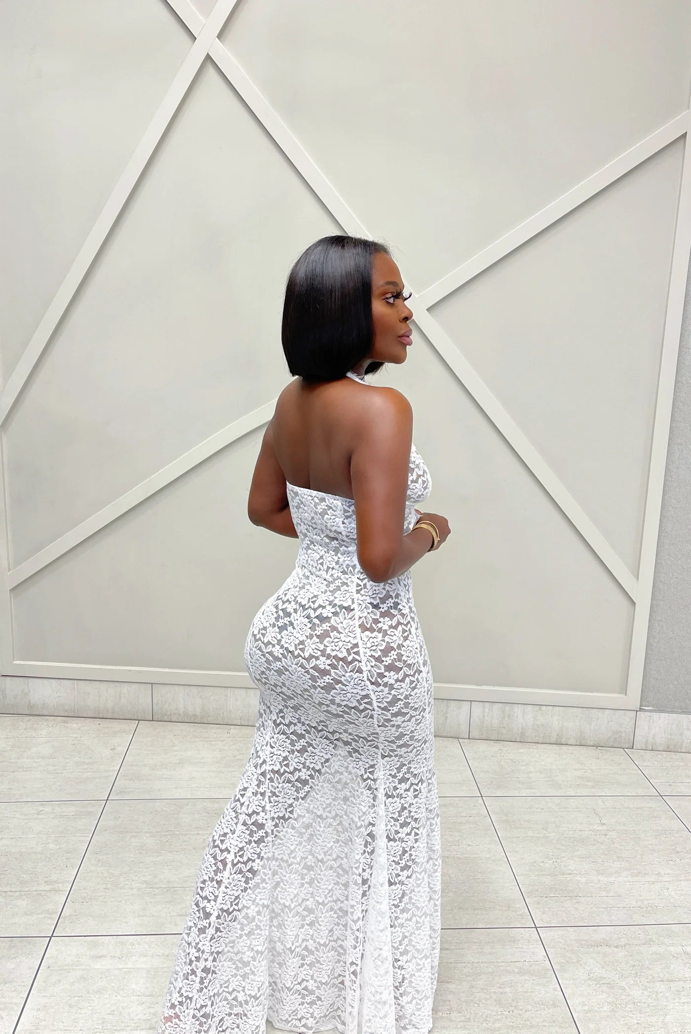 Vestido de renda branca