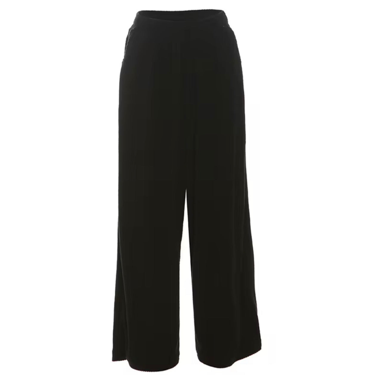 Calças soltas de tons pastel listrados