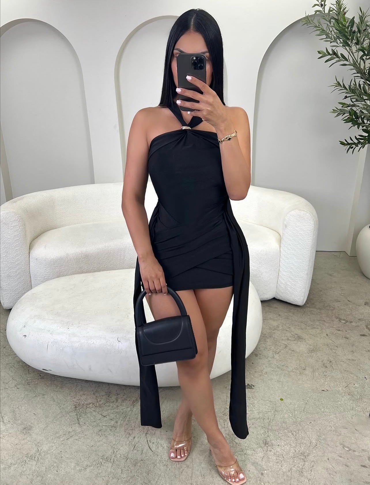 MINI LUXE Vestido Mini sexy irregular