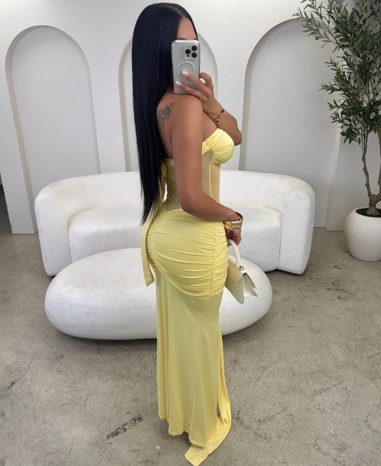 VL80058 Vestido longo com amarração versátil vestido justo sensual