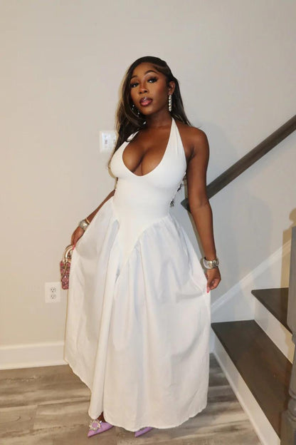 #7067 vestido elegante casual deep