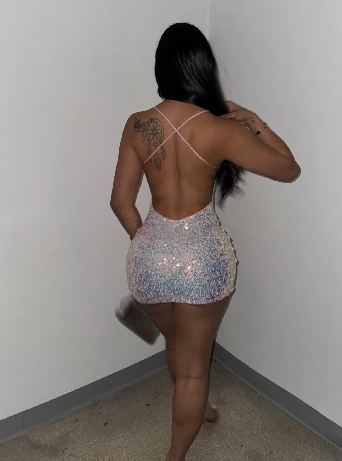 MINI LUXE Vestido com lantejoulas, vestido de festa brilhante e sedutor, justo adequado para encontros, aniversários, festas, coquetéis, banquetes,