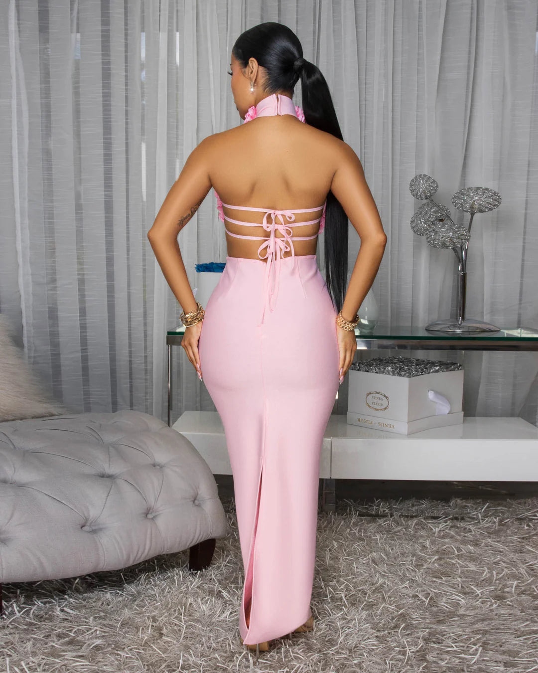 VL80001 Vestido bandage floral