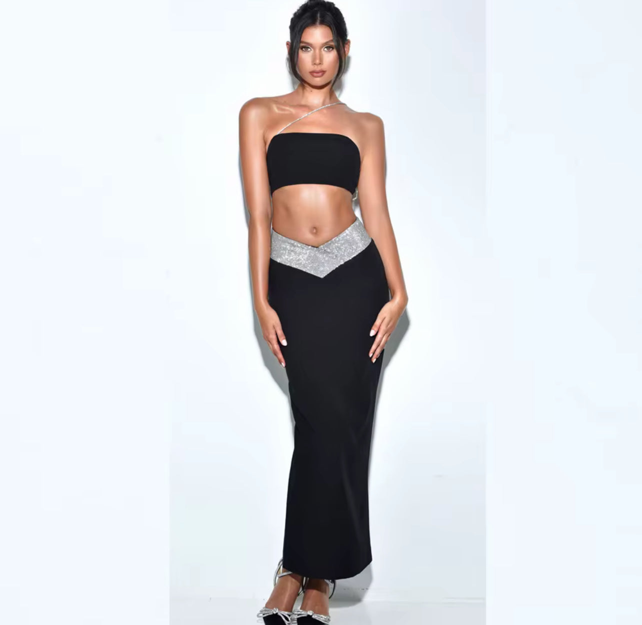 1728# conjunto bondage de luxo cintura diamond