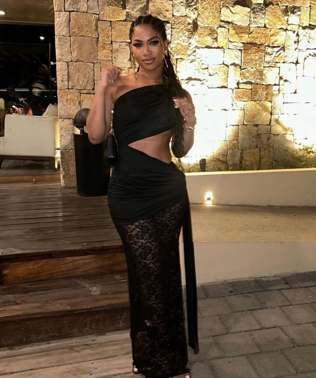 VL10601# Vestido irregular em renda