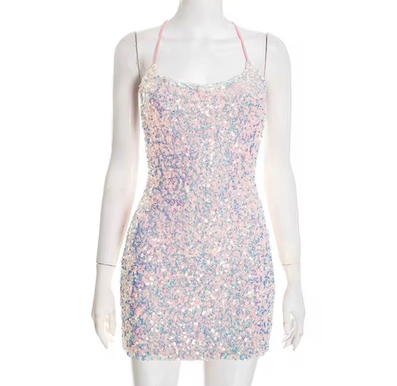 MINI LUXE Vestido com lantejoulas, vestido de festa brilhante e sedutor, justo adequado para encontros, aniversários, festas, coquetéis, banquetes,