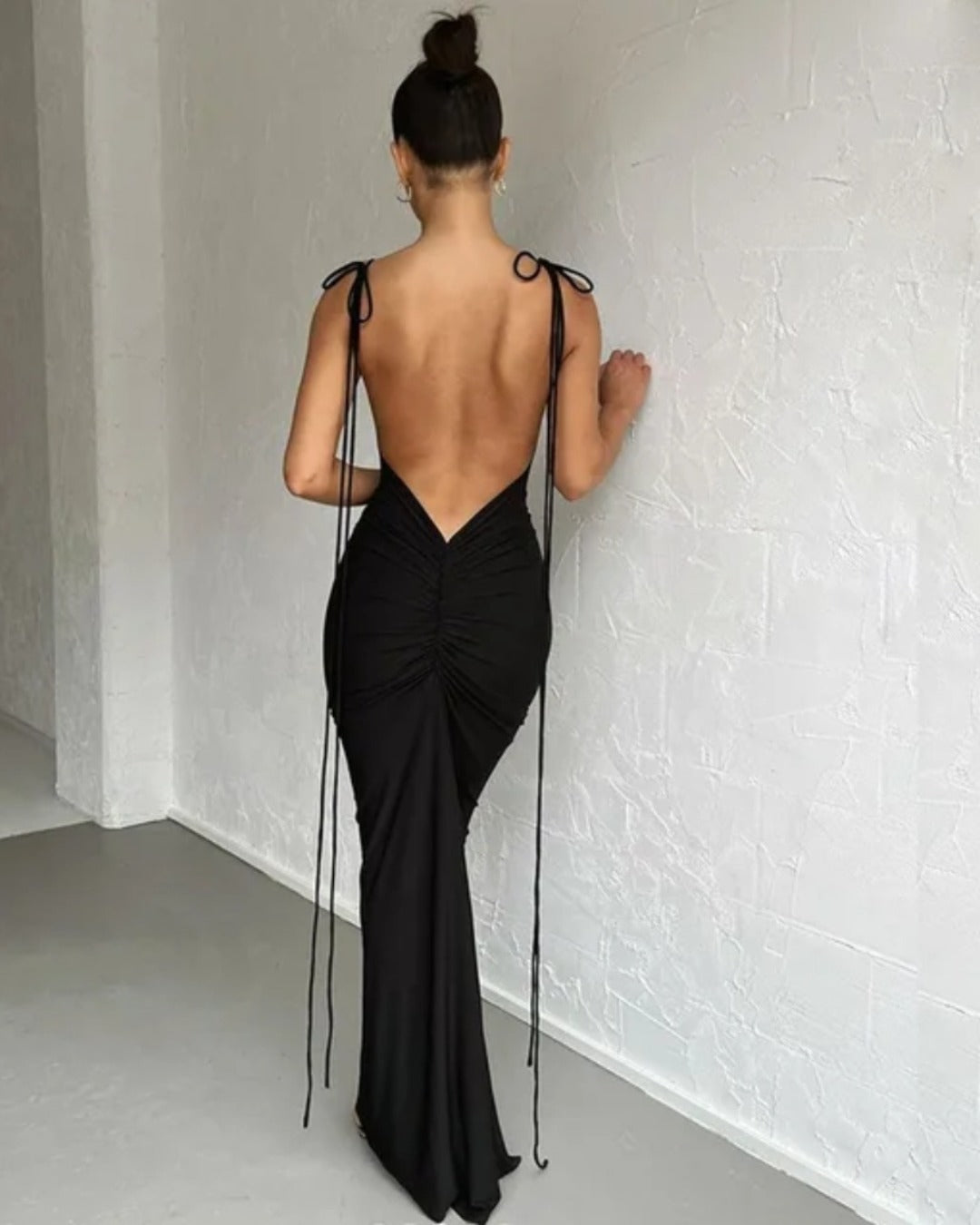 1804# Tie Up Backless Shoulder Tube Top