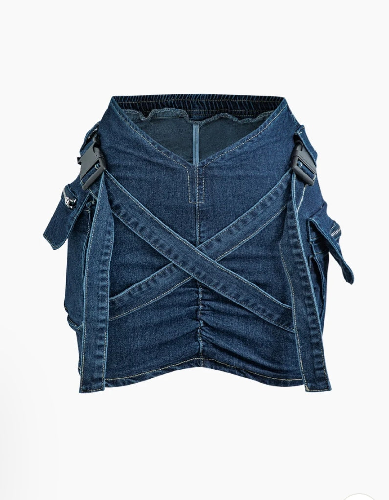 1867# irregular mini skirt