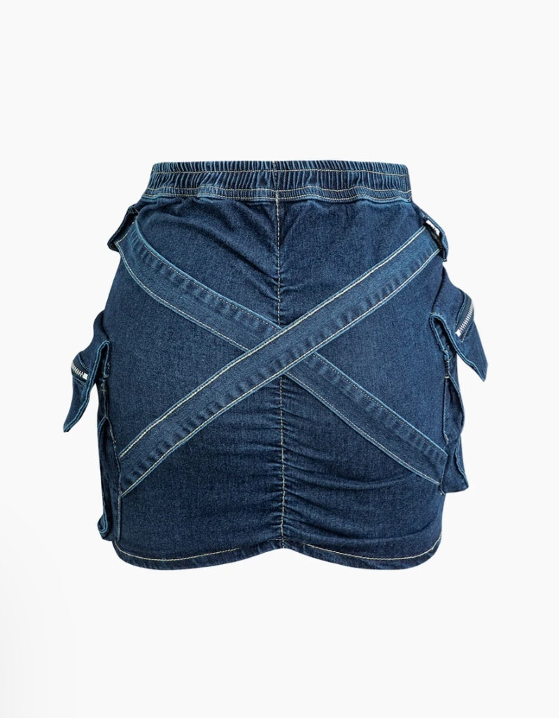 1867# irregular mini skirt