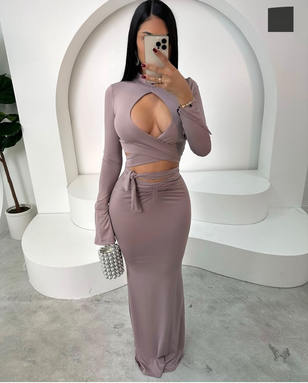 Conjunto de 2 peças, manga comprida