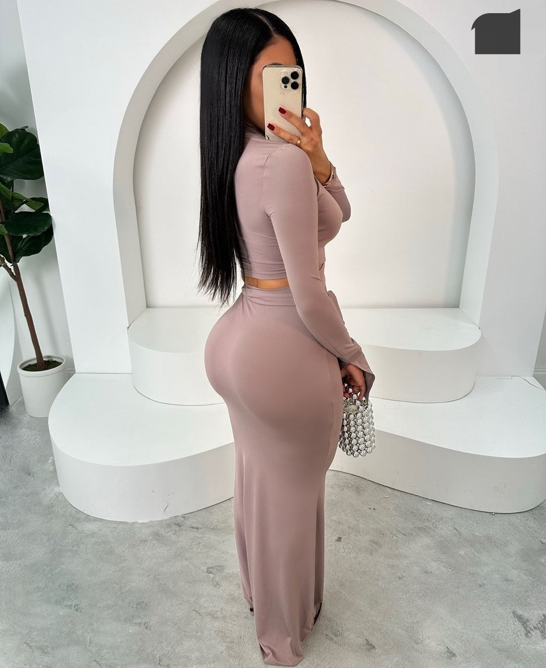 Conjunto de 2 peças, manga comprida