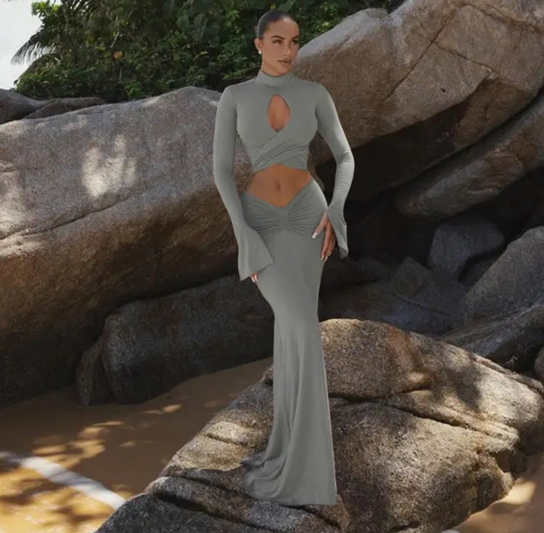 Conjunto de 2 peças, manga comprida