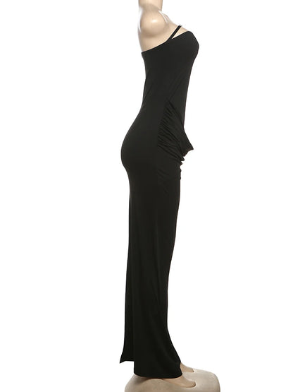 80080 Vestido sem alças para o verão 2025, nova tendência, sem costas, sexy, clube, festa