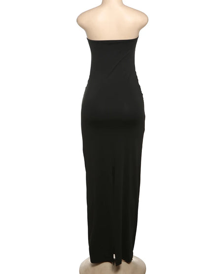 80080 Vestido sem alças para o verão 2025, nova tendência, sem costas, sexy, clube, festa