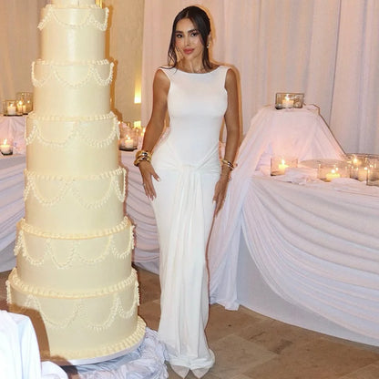 Vestido de saia sem alças  slim fit sem costas sexy