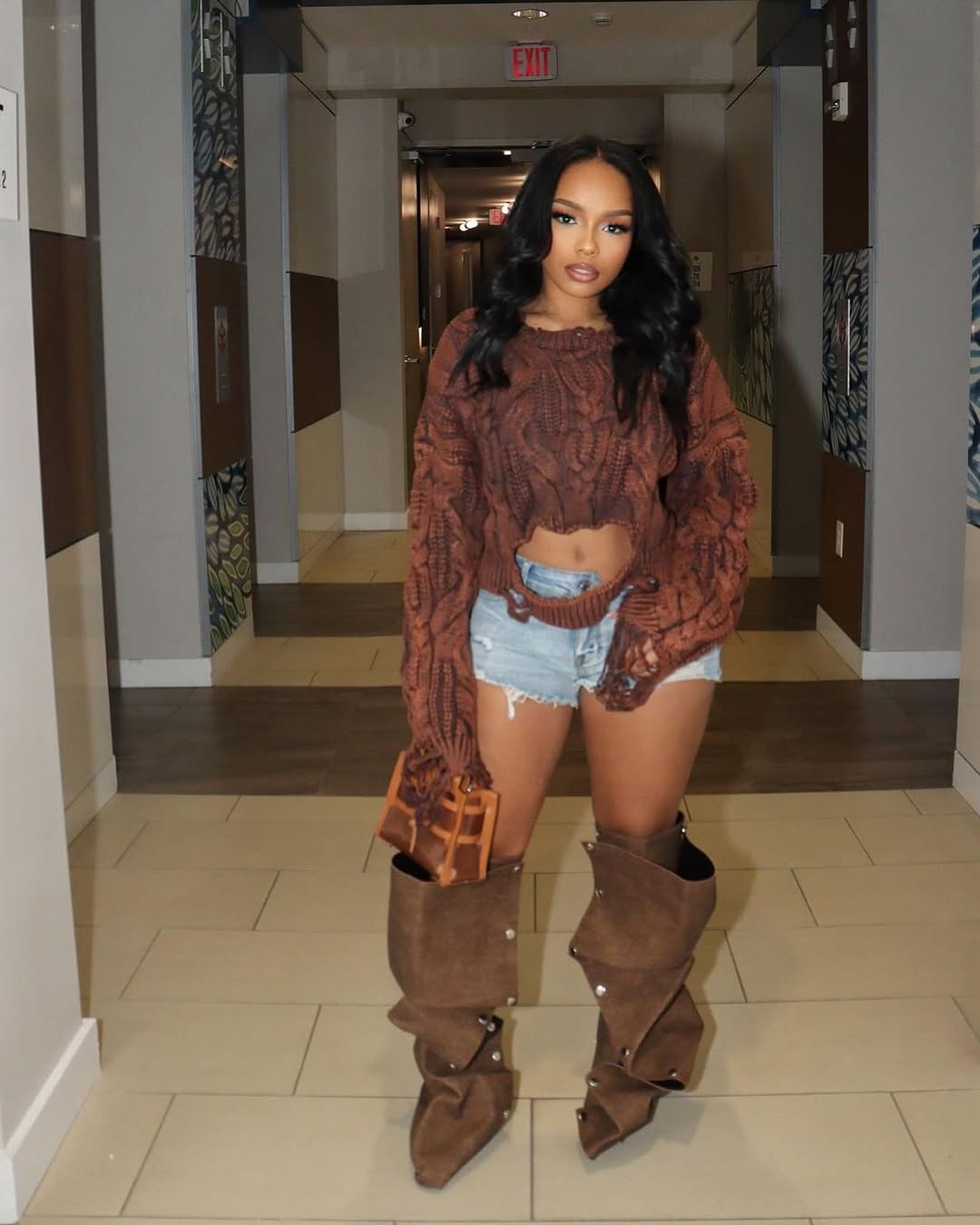 5009# Jersey de punto trenzado estilo vintage informal de manga larga irregular