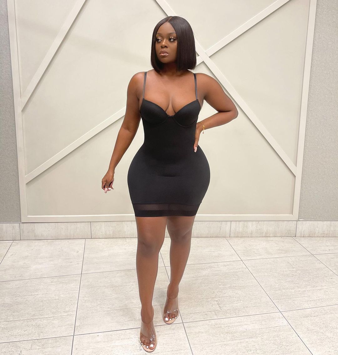 1060# Basic Fitted Full Cup Mini Dress